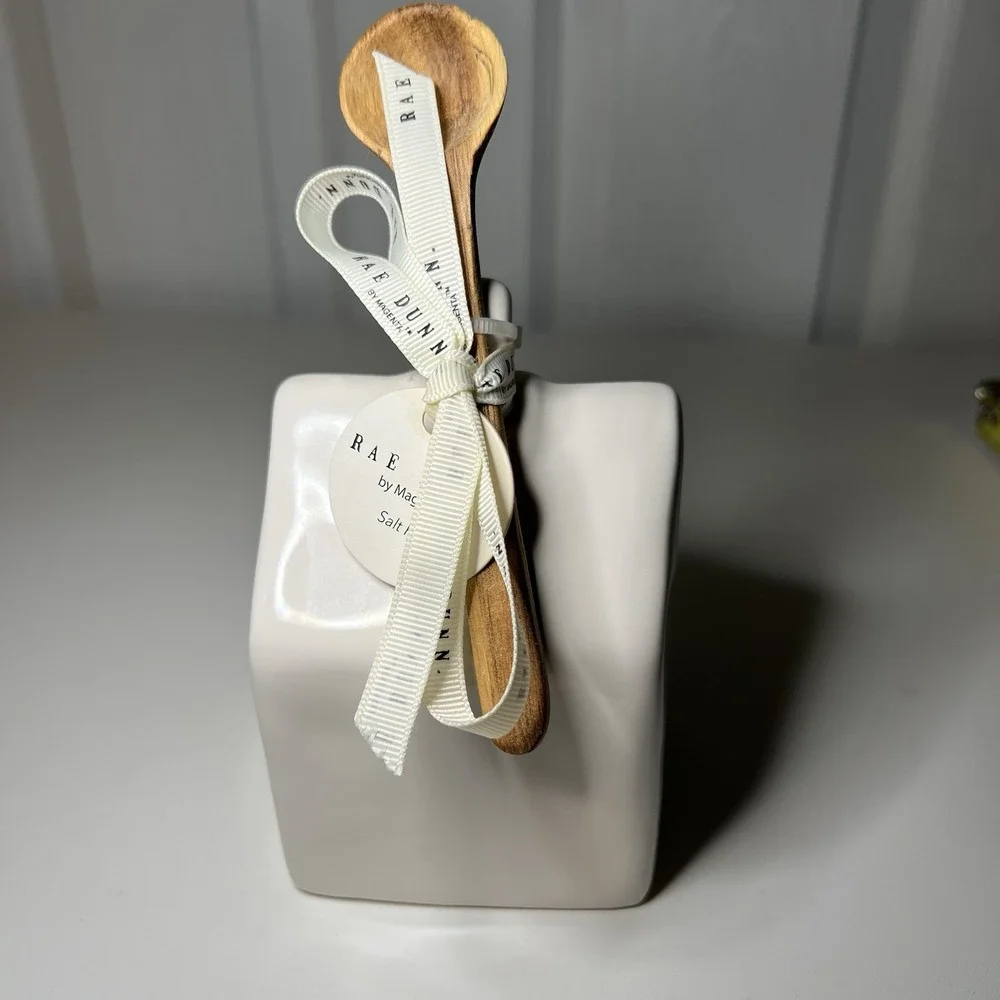 Rae Dunn Salt Cellar Bird House w/Spoon New/Never Used!!  See‎ Pics!!